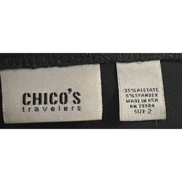 Chico’s Travelers Black Slinky Layering Tank Size 2 (Large) - Picture 4 of 4